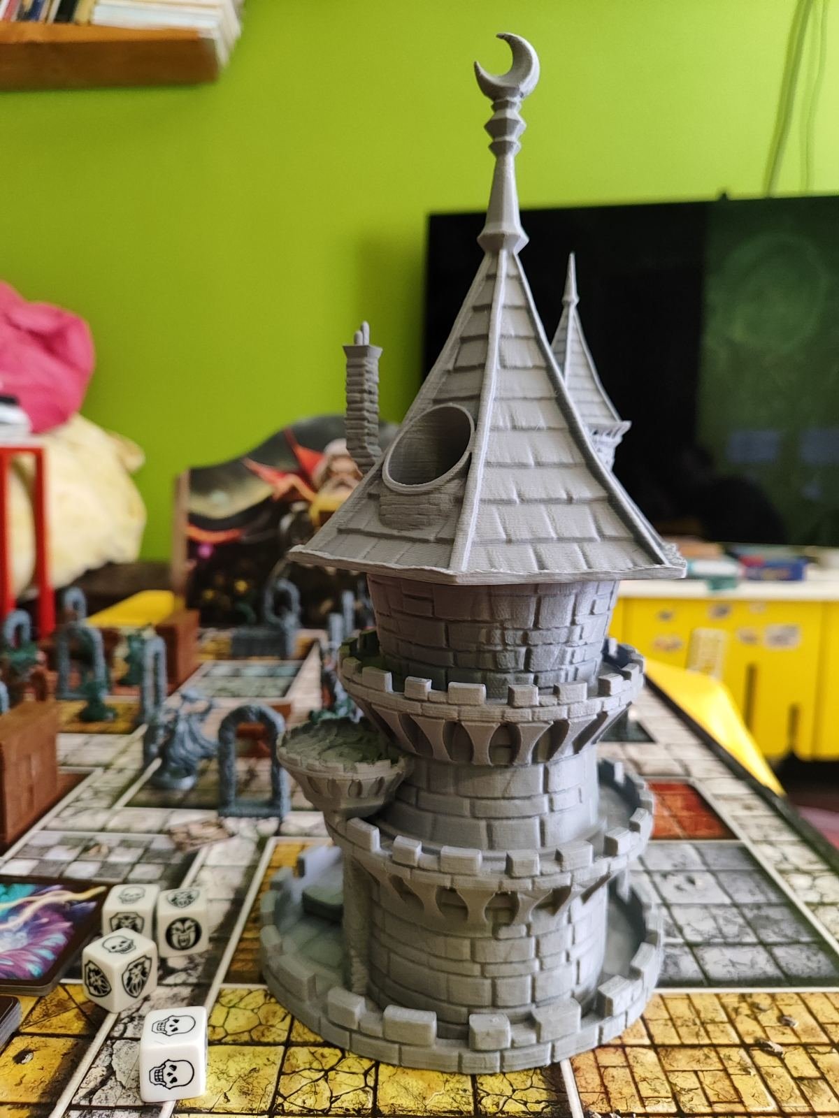 🎲 Wizards Dice Tower ~ Fantasy Dice Roller ~ Paint Ready - Image 2