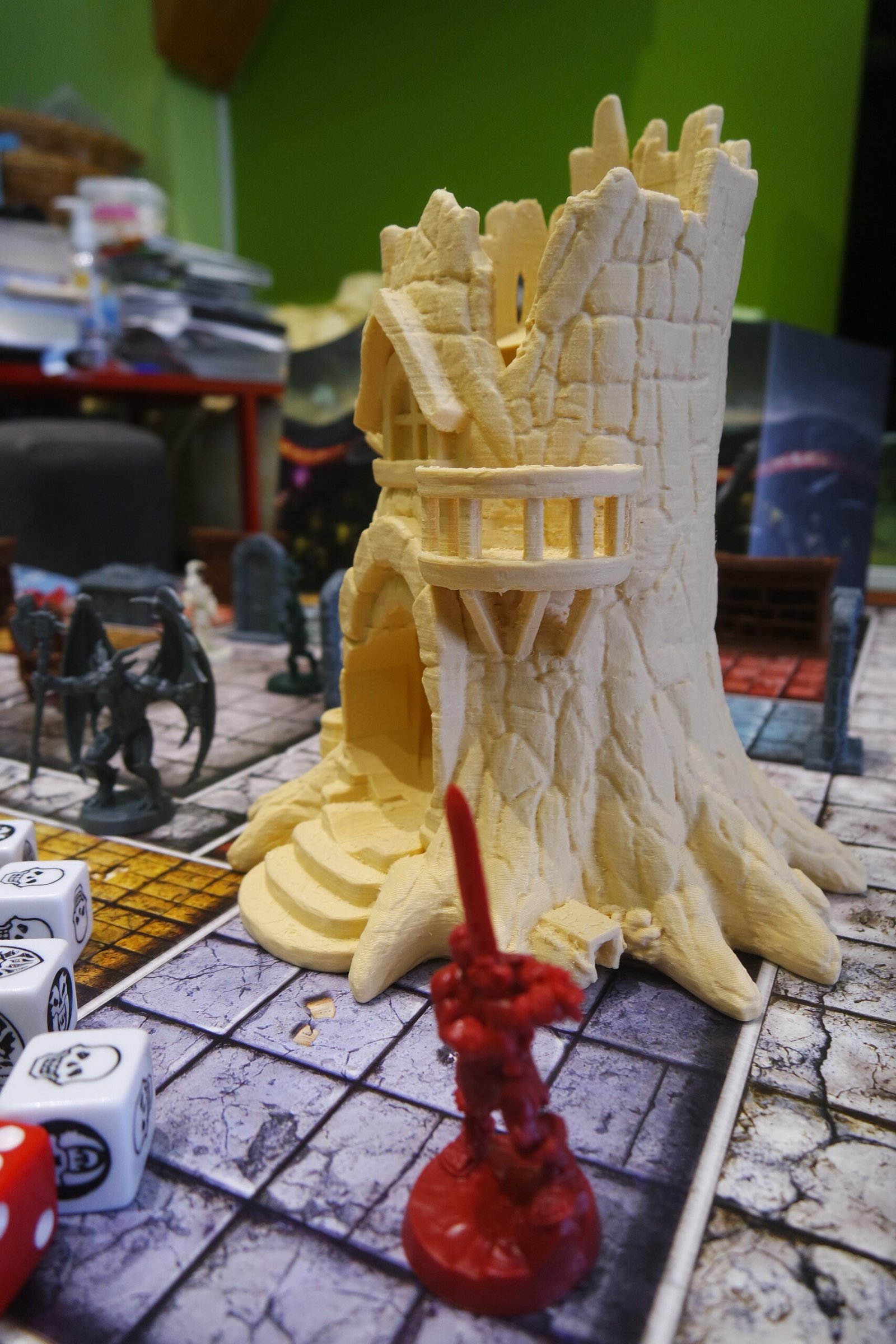🎲 Treehouse Dice Tower ~ Fantasy Dice Roller ~ Paint Ready - Image 3