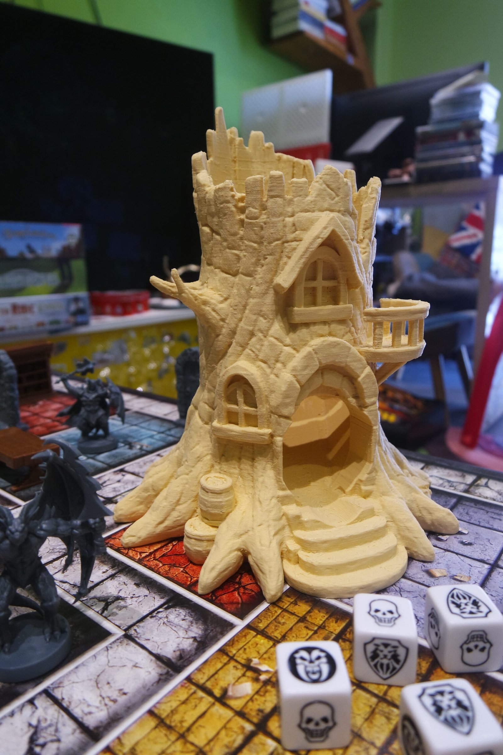 🎲 Treehouse Dice Tower ~ Fantasy Dice Roller ~ Paint Ready - Image 4