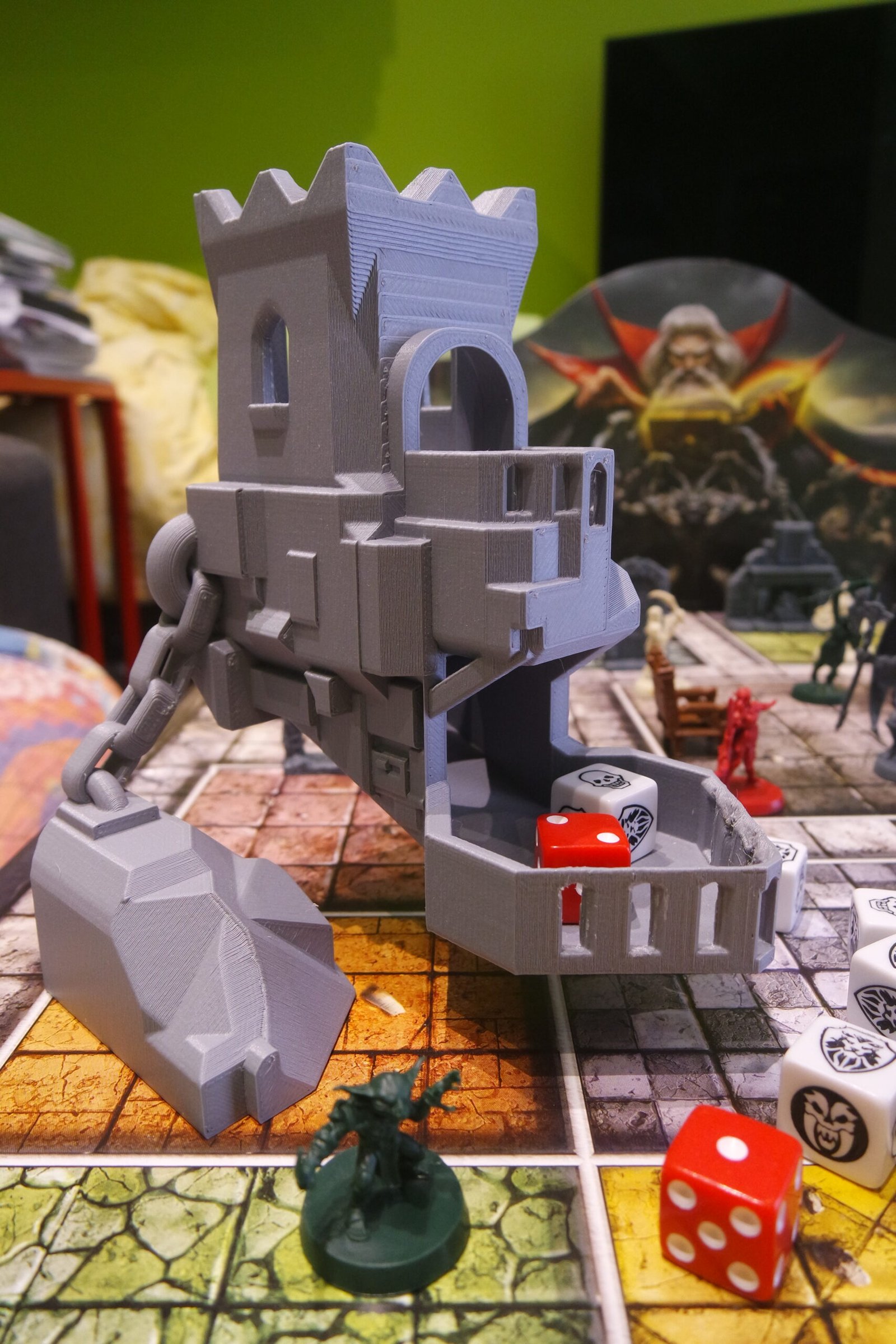 🎲 Floating Castle Dice Tower ~ Fantasy Dice Roller ~ Paint Ready