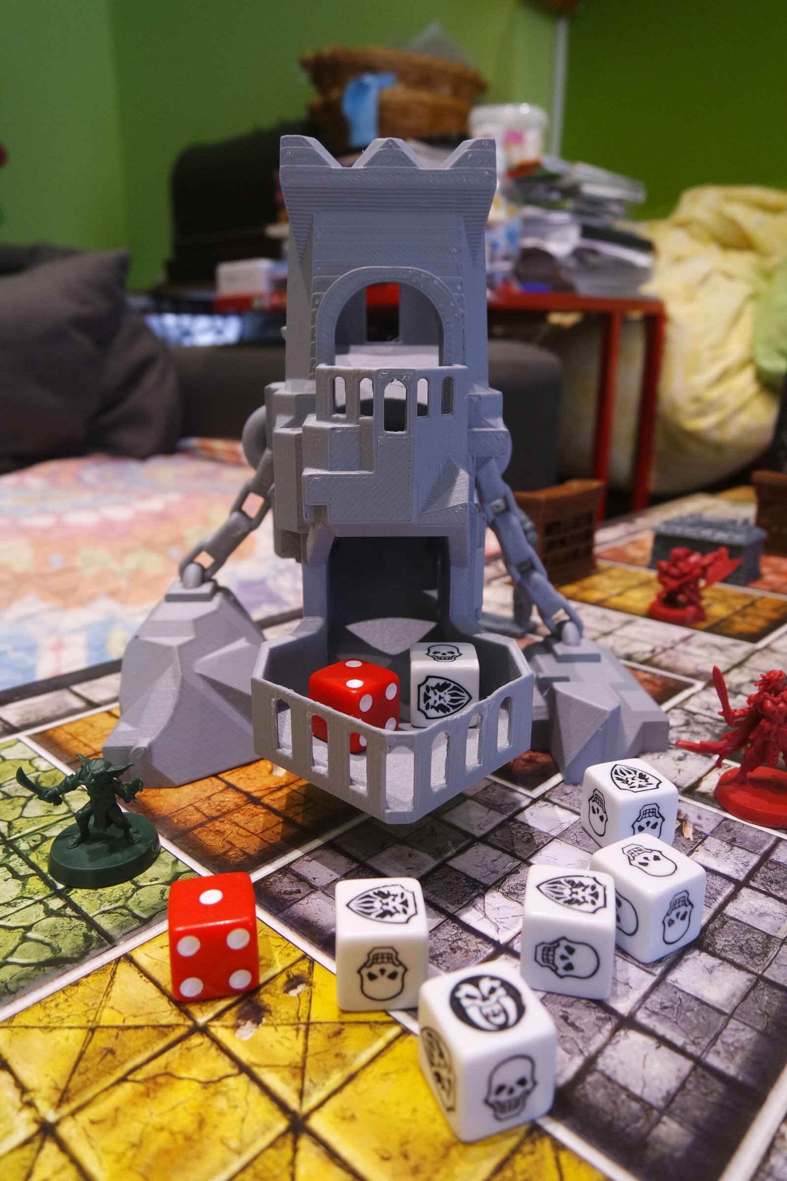 🎲 Floating Castle Dice Tower ~ Fantasy Dice Roller ~ Paint Ready - Image 2