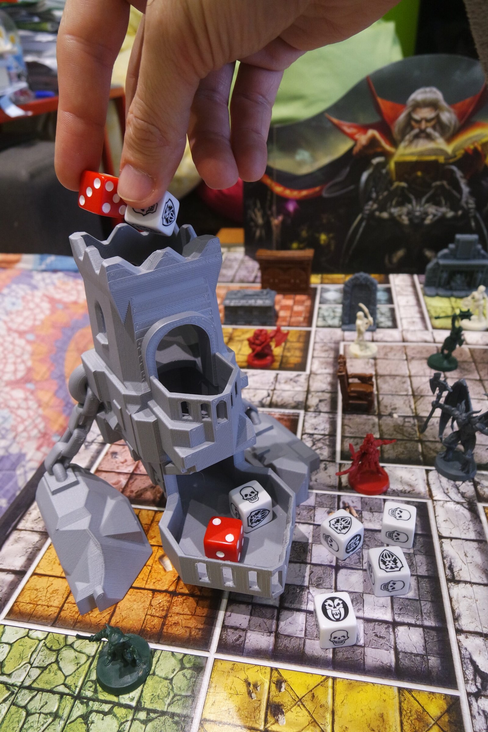 🎲 Floating Castle Dice Tower ~ Fantasy Dice Roller ~ Paint Ready - Image 4